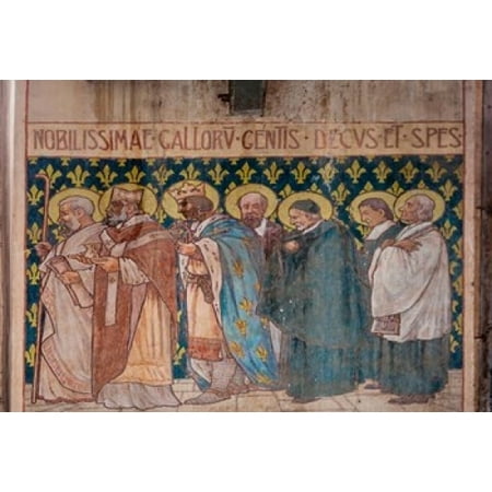 Paintings inside the Saint Marie Cathedral Libreville Gabon Canvas Art - Alida Latham DanitaDelimont (18 x 12)