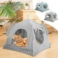thumbnail image 7 of Moocorvic Foldable Pet Nest Tents, Semi-Enclosed Bed for Small Dogs/Cats, Washable Portable Dog House Lace Mesh Breathable Windows Door Curtains, 7 of 7