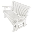 thumbnail image 6 of Mosbrisa HDPE Patio Glider, Poly Lumber Weather-Resistant Outdoor Glider Bench, for Patio, Porch, Yard,  2-Seaters, White, 6 of 6