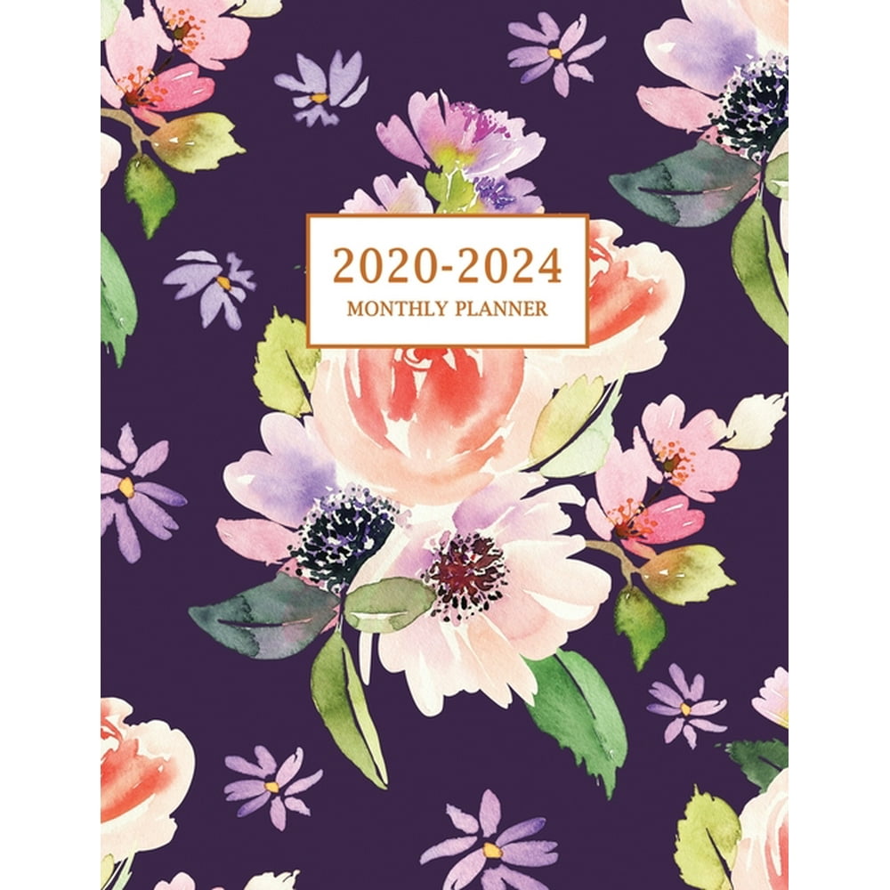 20202024 Monthly Planner Large Five Year Planner with Floral Cover
