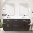 thumbnail image 3 of Abbey 72 in W Brown Oak Double Vanity, White Quartz Top and Faucet Set, 3 of 6