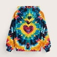 thumbnail image 5 of MKOSPLRT Unisex Kids Tie Dye Sweatshirt Boys Girls Hooded Kangaroo Pocket Pullover Hoodies Long Sleeve Drop Shoulder Hoodies 2-14Y, 5 of 7