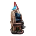 thumbnail image 3 of Ebros Whimsical Mr & Mrs Gnome Sitting On Rustic Chair With Blue Bird Statue Grow Old With Me Guest Greeter Patio, 3 of 5