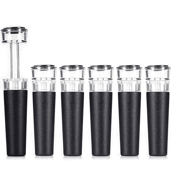 Reusable Silicone Bottle Seal for Perfect preservation. Leakproof Wine Stopper with Vacuum Pump
