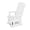 White, variant on Mosbrisa HIPS Poly Lumber Patio Glider with Cup Holders, High Backrest and Deep Contoured Seat,  for Outdoor, Porch,  Garden, Black