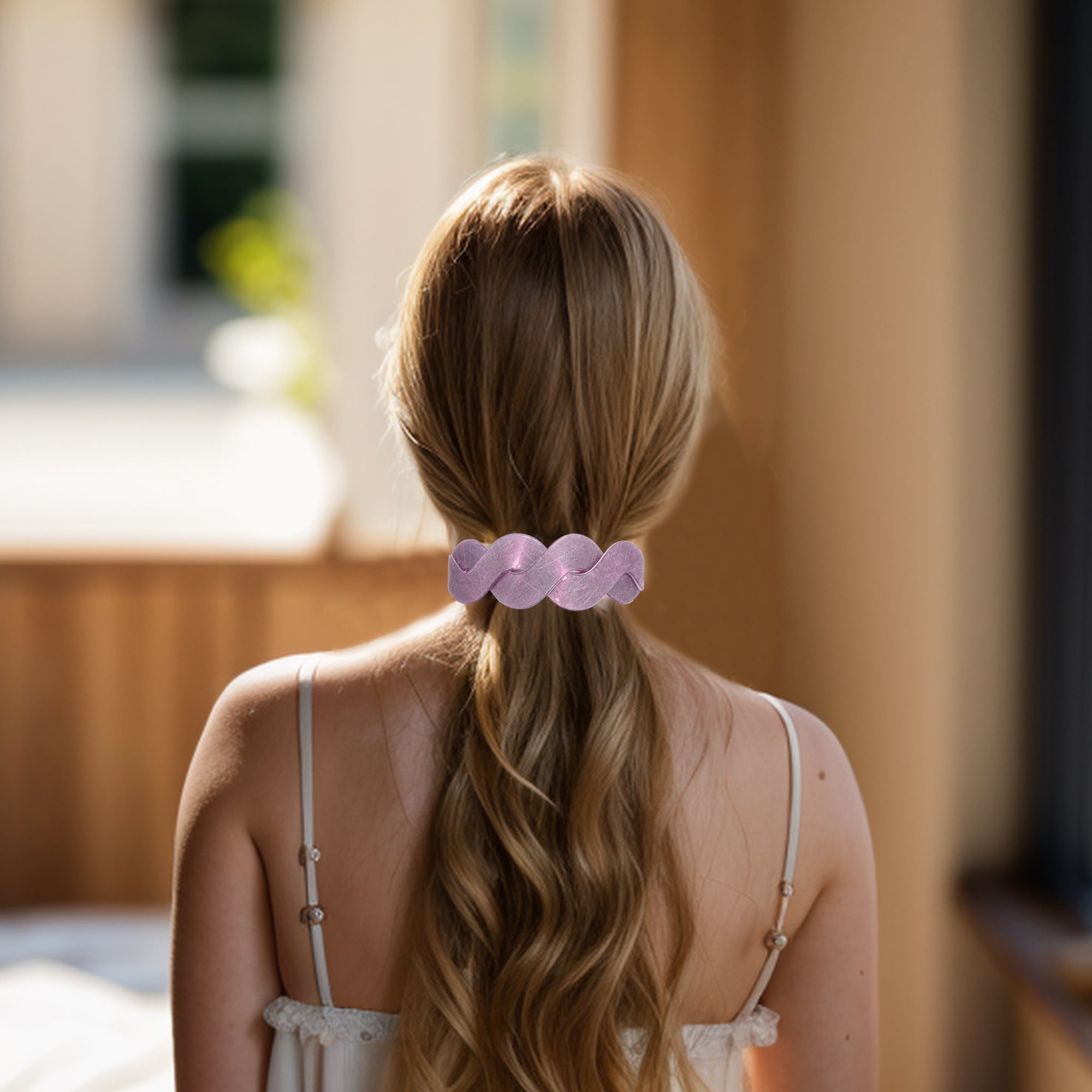 Unique Bargains Large French Hair Barrettes Thick Hair Dark Pink