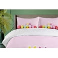 thumbnail image 4 of Ambesonne Easter Bunny Duvet Cover Sets, Dyed Eggs and Rabbits, 2-Queen, Rose and Multicolor, 4 of 7
