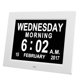 thumbnail image 1 of Reloj calendario digital LCD con fecha, reloj calendario con fecha, día y hora | reloj alzhéimer | Reloj para personas mayores, esto es para padres (blanco) kaili Sencillez, 1 of 5