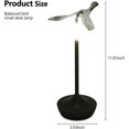 thumbnail image 4 of TRAHOO-Rechargeable Cordless Table Lamp, LED Wireless Desk Lamp Balance Gravity Bird Bedside Lamps with 3 Color Temperature & Touch Sensor, Home Office Desktop Decor Novelty Trick Party for Adults (B, 4 of 4