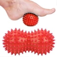 thumbnail image 4 of Balle de massage à picots en PVC, pour le dos, les pieds et les muscles (rouge), 4 of 4