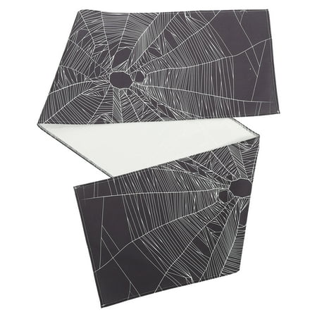 

Decorative Halloween Themed Tablecloth Spider s Web Table Runner for Party