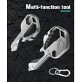 thumbnail image 2 of Jinsinto Multifunction Keychain, 24 in 1 Key Tools and Gadgets, Pocket Multi Tool, Outdoor Key Chain Tool for Father's Day Gift, Best Birthday Gifts for Dad, Husband, Men (Silver), 2 of 5