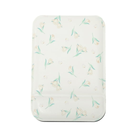 Unique Bargains 1 Pc Women Small Makeup Mirror for Travel Yellow Glass