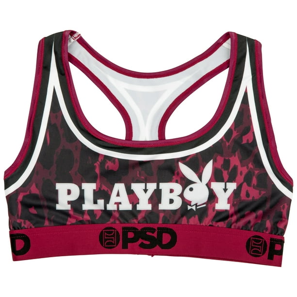 Playboy Animal Print Baller PSD Sports Bra-Small 