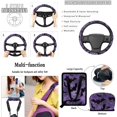 thumbnail image 7 of HUIACONG Purple Spider Web Bat Car Seat Covers Full Set 14 Pcs Universal Halloween Automotive Interior Decor with Steering Wheel Cover Seat Belt Pads Armrest, Anti-Slip Washable, 7 of 7