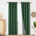 thumbnail image 3 of Deconovo Total Blackout Curtains with Coating, 84 inch Length Pack of 2 Panels, Faux Linen Texture Grommet Window Curtains for Living Room（Dark Forest, 52 x 84 inch, 2 Panels）, 3 of 11