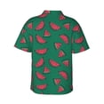 thumbnail image 3 of Haiem Watermelon Printed Hawaiian Shirt for Men - Men’s Casual Beach Summer Shirts - Stretch Fabric with Modern Fit-X-Large, 3 of 9