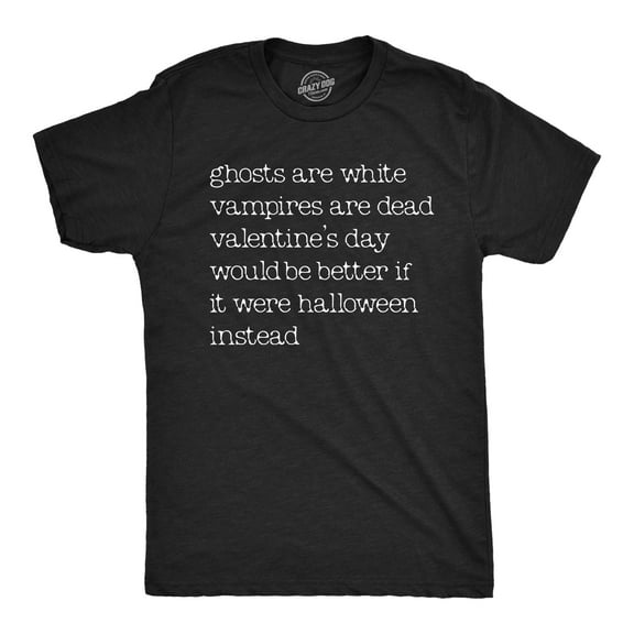 Mens Valentines Day Halloween Poem T Shirt Funny Valentine Spooky Season Lovers Joke Tee for Guys Graphic Tees