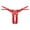 Red, variant on Seductiva Women Clothing Women's Thong Underwear Women Embroidered Hollow Butterfly Low Waist Underpants Open Cut Pearl Massage Thong Soft Strech Ladies Breathable