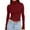 Wine, variant on DuoJiaJ Womens Long Sleeve Turtleneck Crop Tops Basic Slim Fitted Going Out T Shirts Winter Clothes Breathable Sport Tops Black L