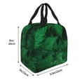 thumbnail image 4 of Kdxio Green Leave Fern Print Insulated Lunch Bag,Reusable Tote Lunch Box for Women Men,Leakproof Cooler Lunch Bags for Work Office Travel Picnic, 4 of 6