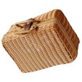 thumbnail image 3 of MOVTOP Valise Rétro Tissée à la Main avec Poignée et Loquet Durables Marron 10x6x5 Pouces, 3 of 8