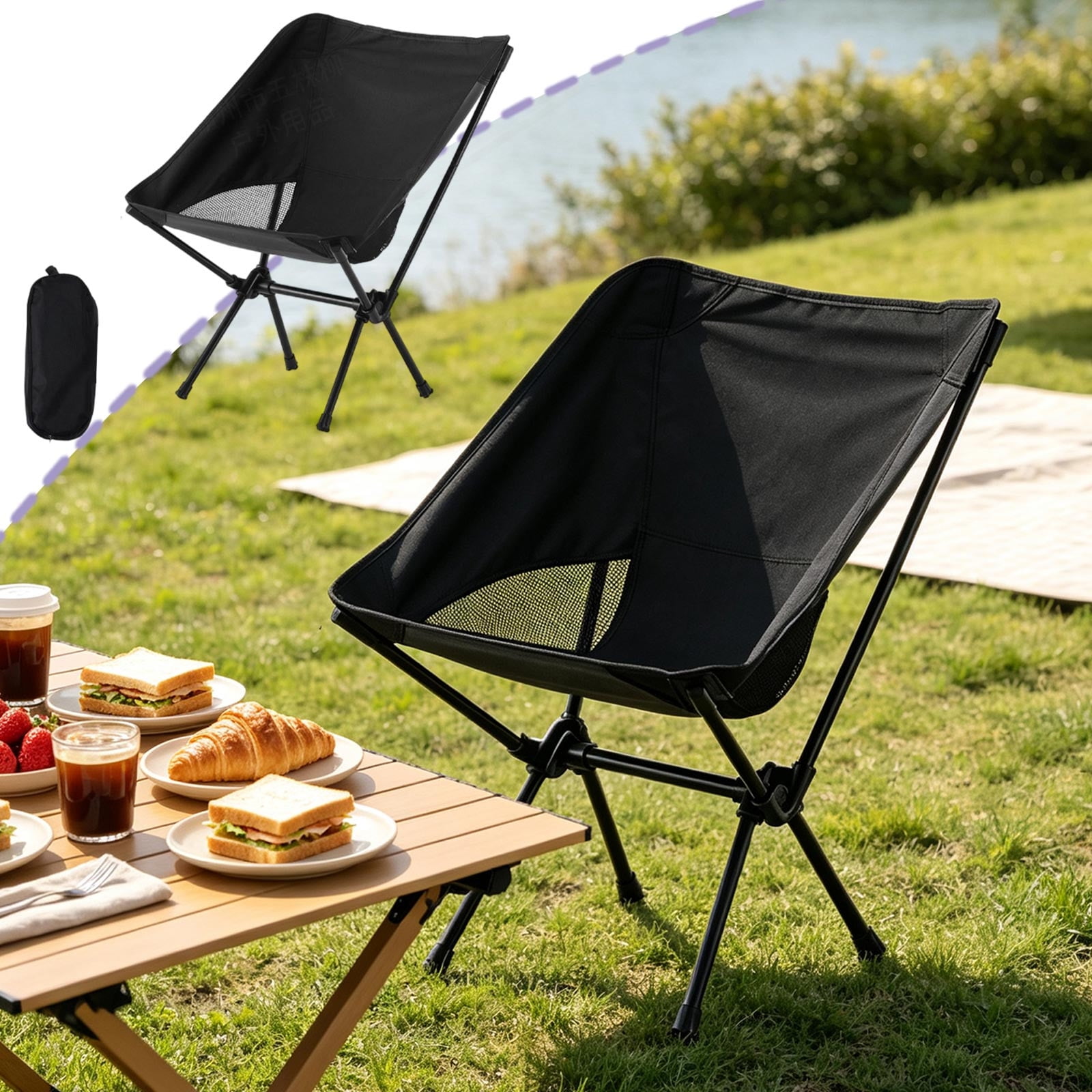 portable folding camping chair lightweight product