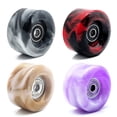 thumbnail image 4 of 4 Pcs Roues de Patin à Roulettes avec Roulements pour Patinage à Double Rangée et Planche à Roulettes 32mm x 58mm 82A, Noir, 4 of 10
