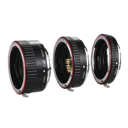 Macro Extension Tube Set Copper Auto Focus AF Macro Lens Extension Tube Ring with Covers for Canon 60D 70D 80D 5DII 5DIII 5DIV 5DS 5DSR 700D 800D 750D 550D 7DII 6D 6DII EF EF-S Lens DSLR