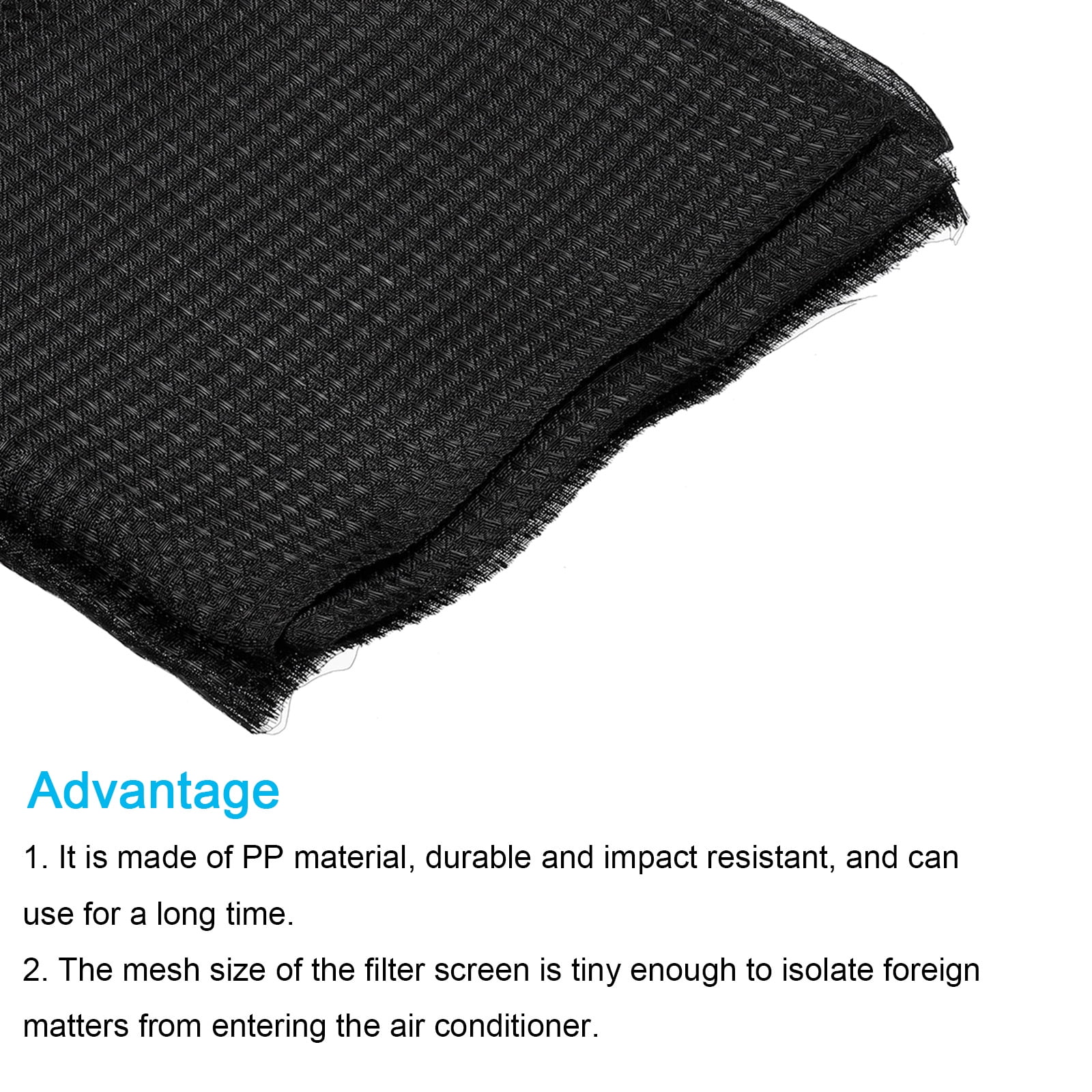 Uxcell 47 x 39 Plastic Air Conditioner Air Filter Dustproof Screen  Replacement Black