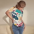 thumbnail image 3 of Fotbe London Symbols Body de Mujer con Cuello Redondo y Mangas Cortas, Sin Mangas Ajustado, Suave, Cómodo y Básico-X-Large, 3 of 7