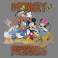 thumbnail image 2 of Junior's Mickey & Friends Distressed Group Shot Cowl Neck Sweatshirt, 2 of 4