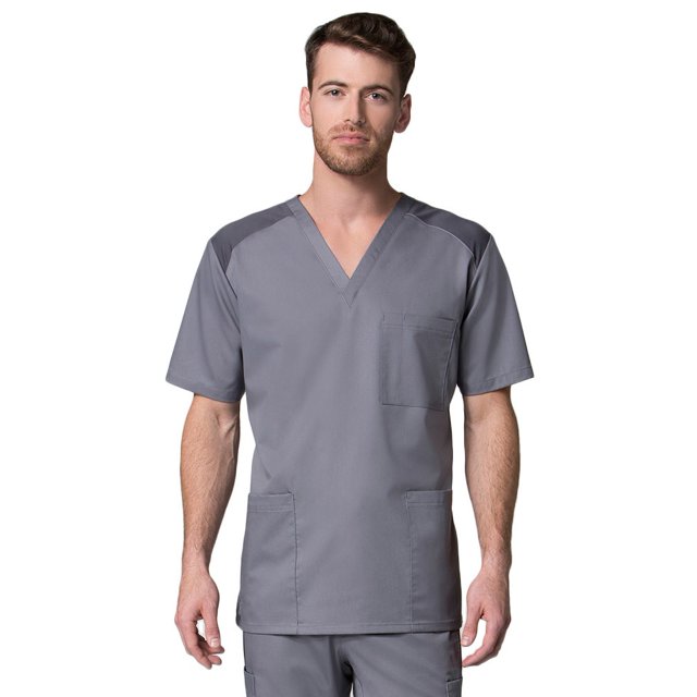 Maevn Men's Back Mesh Panel 3 Pocket V-Neck Top - 5308