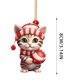 thumbnail image 3 of Adorno Navideño Divertido De Acrílico 2D Para Árbol De Navidad Adorno De Acrílico Con Gato Adorno De Acrílico Con Doble Impresión Colgante Navideño Divertido Regalo De Navidad Elefante Blanco Colgan, 3 of 8