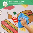 thumbnail image 3 of 51" Splat Mat for Under High Chair, Waterproof Floor Splash Mat for Dropping Food, Food Floor Mat for Kids & Pet, 3 of 7