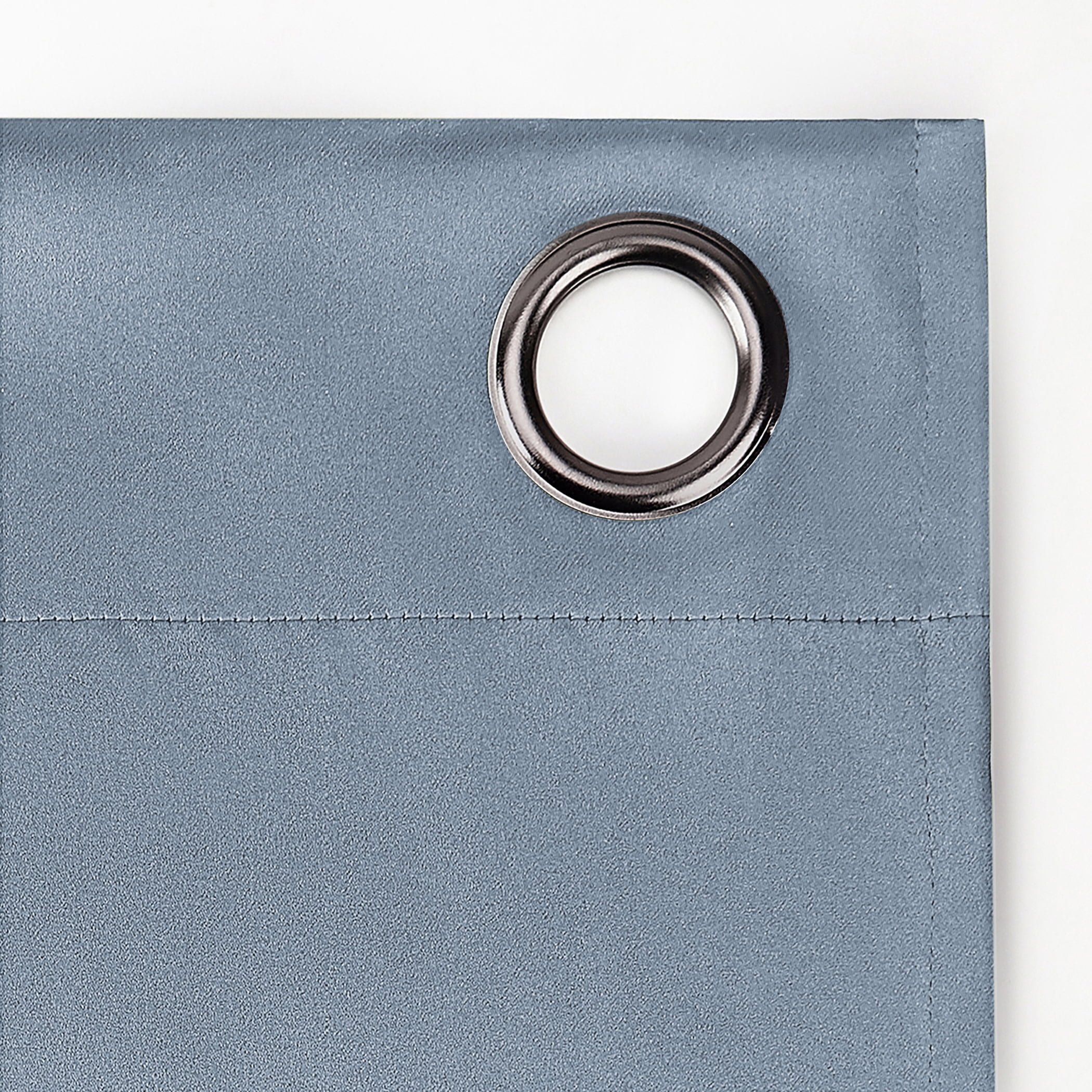 Sun Zero Graham 2-pack Magnetic Closure 100% Blackout Grommet Curtain Panel Pair, 40"W x 84"L, Denim Blue