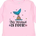 thumbnail image 4 of Inktastic 4th Birthday Mermaid Tail Girls Girls Long Sleeve Toddler T-Shirt, 4 of 5