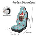 thumbnail image 6 of POLERO Protective Car Seat Covers for Automotive, Polyester Fabric Elastic Auto Front Seat Covers, Christmas French Bulldog, 6 of 7
