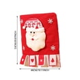 thumbnail image 3 of Nomeni Protection de Meubles Chaise de Noël Chapeau de Père Noël Rouge Housses de Chaise de Noël pour Table de Restaurant de Noël Décoration de Vacances, 3 of 4