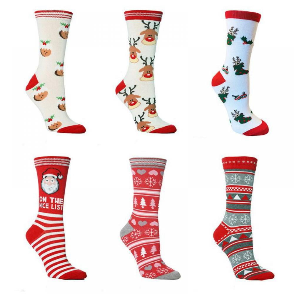 Soft Women Elk Ladies Fashion Cartoon Pattern Christmas Socks Tube Socks Socks