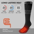 thumbnail image 6 of Savior Heat Heated Socks for Men Women 2200mAh Electric Heated Socks Rechargeable Battery with 3 Level Heating Thermal Socks Washable Heating Socks Foot Warmer for Winter Outdoor Skiing, Gift for Chri, 6 of 8