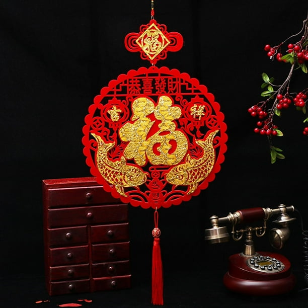 Feliz año Decoraciones Fu Festival de Primavera Chino Decoración de para hogar Colgantes de Nudos Chinos 2021 Buena Y Mejores Des Estilo E Macarena Colgante colgante de año nuevo