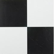 Achim Tivoli Self Adhesive Vinyl Floor Tile - 45 Tiles/45 Sq. Ft, 12 x 12, Black and White