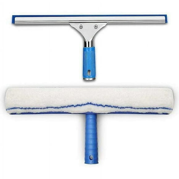 KEINXS Window cleaning kit window squeegee and microfiber cloth shower squeegee with rubber lip window cleaning tool aquablade squeegee 35cm