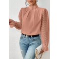 thumbnail image 3 of 1PCS chiffon long-sleeved top for women--black, 3 of 6