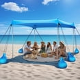 thumbnail image 1 of Carpa de playa Raynesys con toldo de 3 x 3 m UPF50+ con sacos de arena, 1 of 9