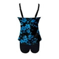 thumbnail image 6 of UTSJKR Women's Tankini Swimsuits Floral Print Two Piece Swimsuit Full Coverage Tank Top Tummy Control Bathing Suits Multicolor XL, 6 of 8