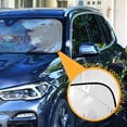 thumbnail image 4 of Foldable Car Windshield Sunshade UV Sun Visor Protector Blocks UV Rays Keeps Vehicle Cool 53x23.5 Inch Magic Marker, 4 of 8