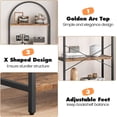 thumbnail image 2 of Eastvita 5-Tier Arched Bookcase Shelf Tall Bookcase with Key Features (Black Retro), 2 of 6