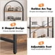 thumbnail image 3 of 5 - tier arched estante libros estante, altura estante libros almacenamiento, vertical exposición estante rack, moderno wood y metal almacenamiento shelving unidad dorm, sala estar, y oficina..., 3 of 7